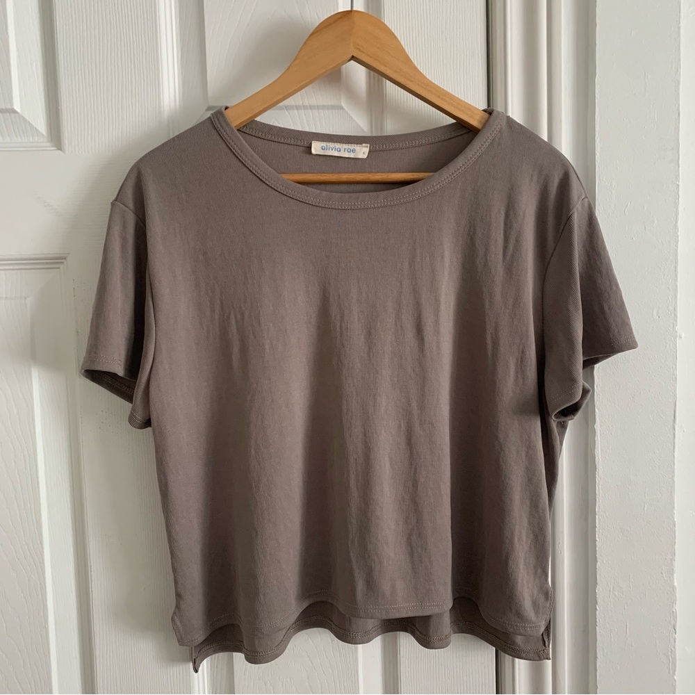 Short Sleeved Cropped Casual Modal T-Shirt